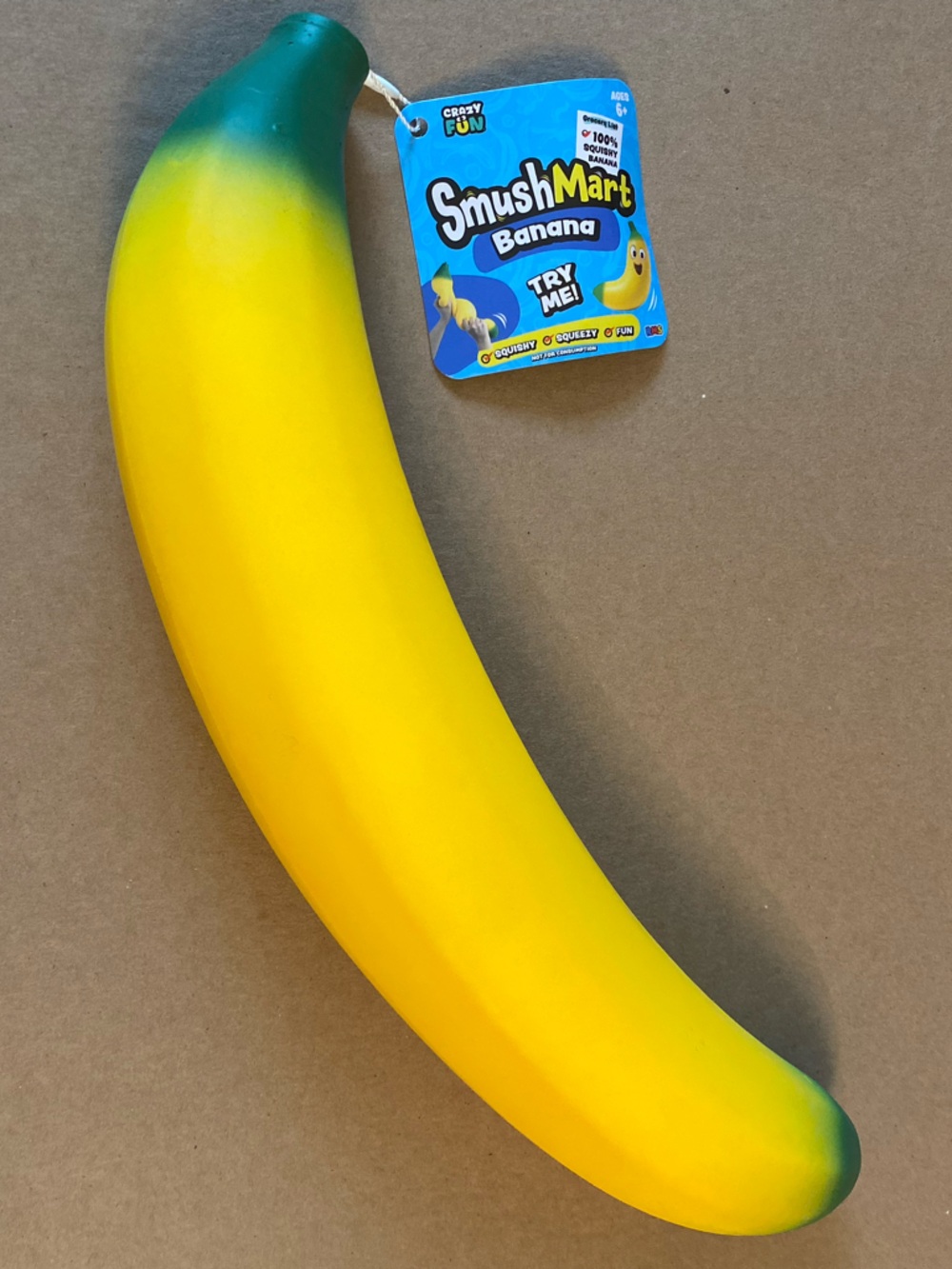 VIRAL SQUISHY AND STRETCHY “BANANA” ~ (Brand: Crazy Fun) OS:Jumbo ~ NWT